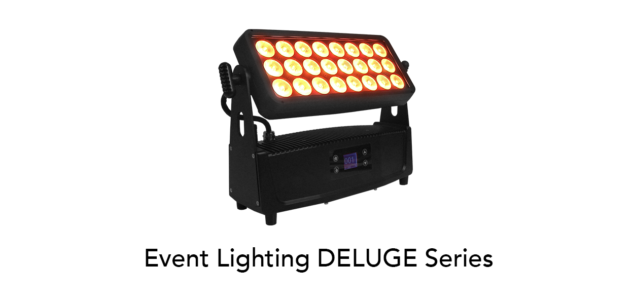 New Event Lighting DELUGE Series with Battery Option Coming Soon