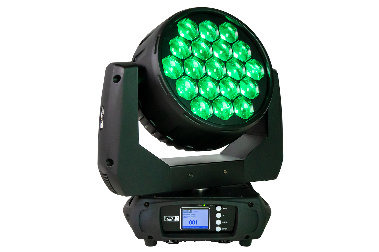 Event Lighting Lite LM19X30P 19x 30W Moving Head with Pixel Control, hero green