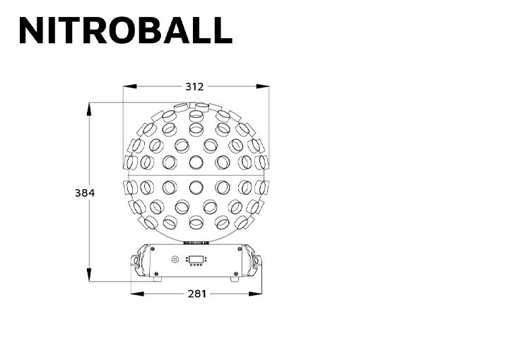 NITROBALL 5x 12W RGBW Spherical Light
