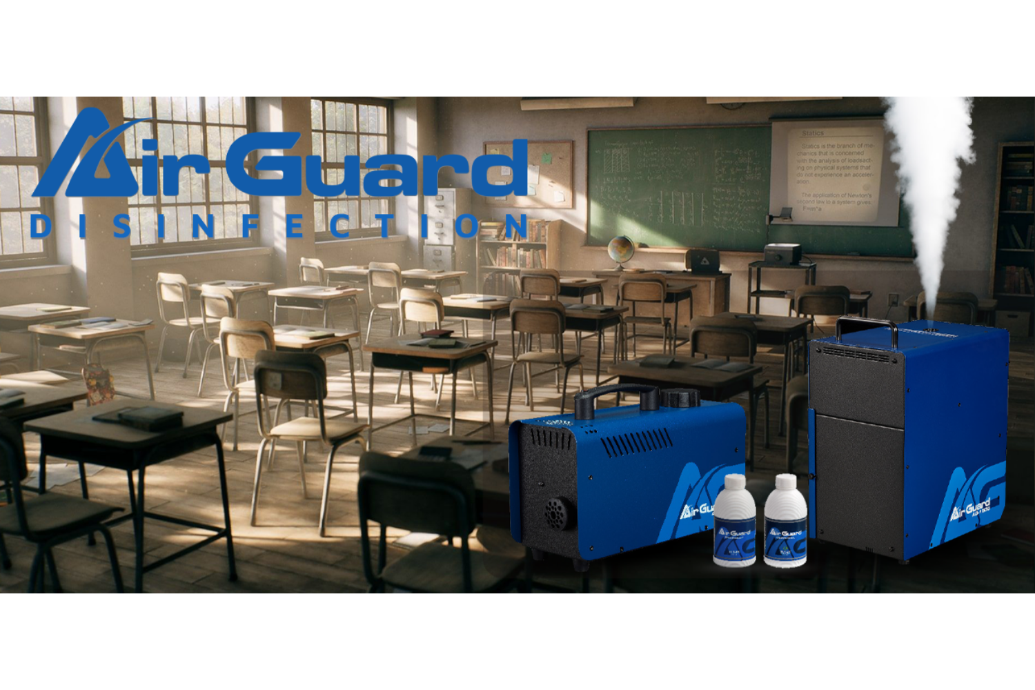 Eventec announces a reduced price for Air Guard Disinfection Machines and Fluids.
