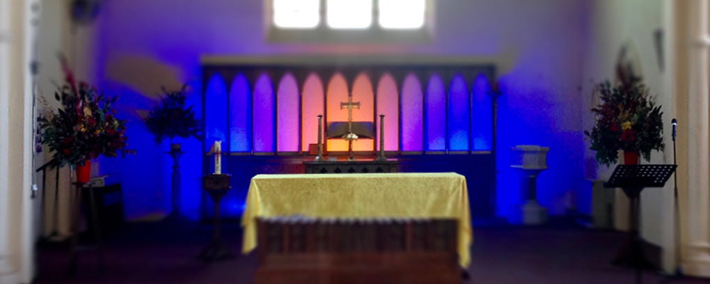 Event Lighting Pixbars at Eaglehawk Anglican Church