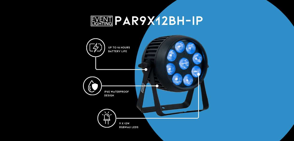 PAR9X12BH-IP Outdoor Battery Par