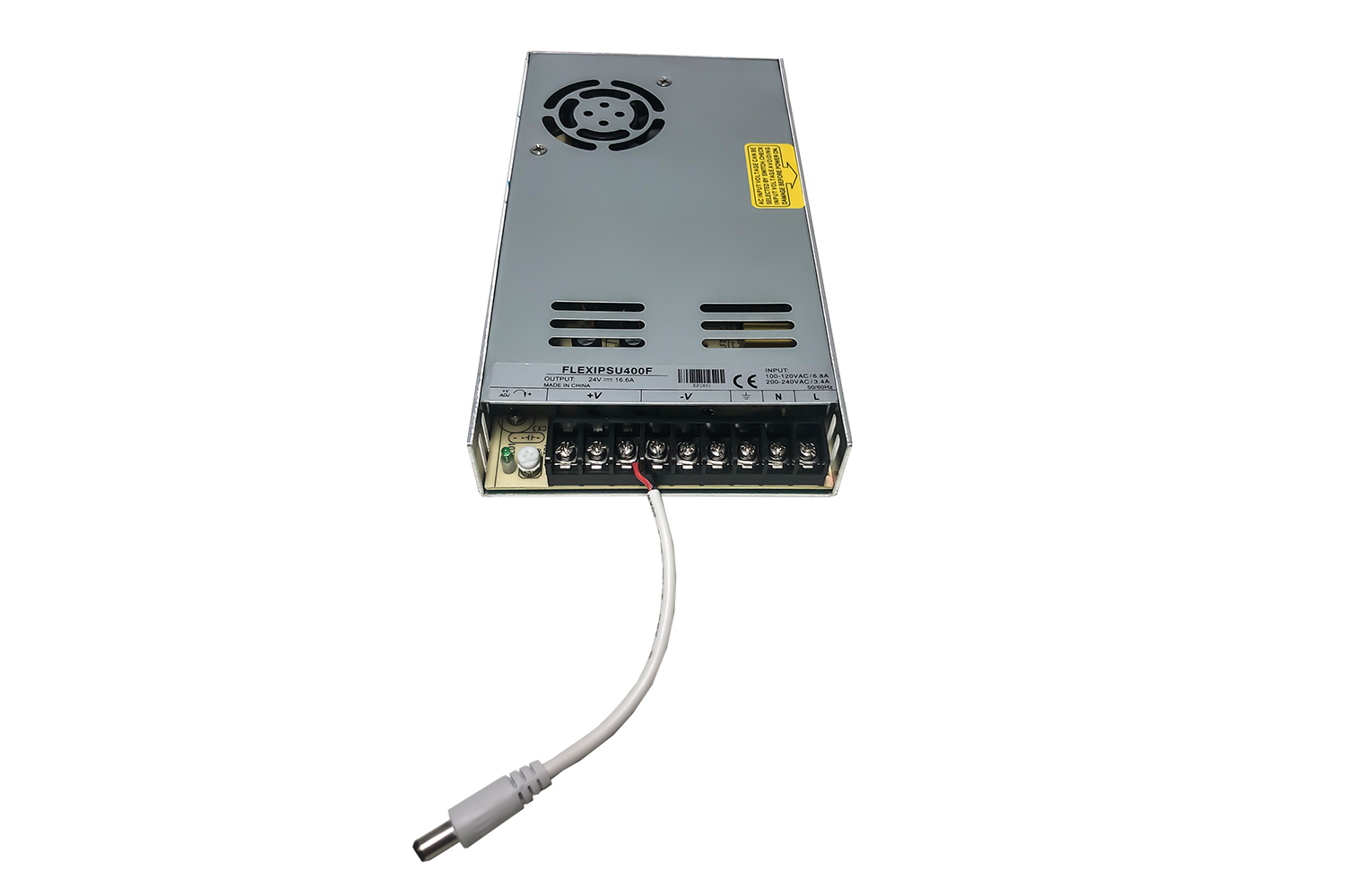FLEXIPSU400F - power supply 400W, 24VDC output, Open frame style front view 