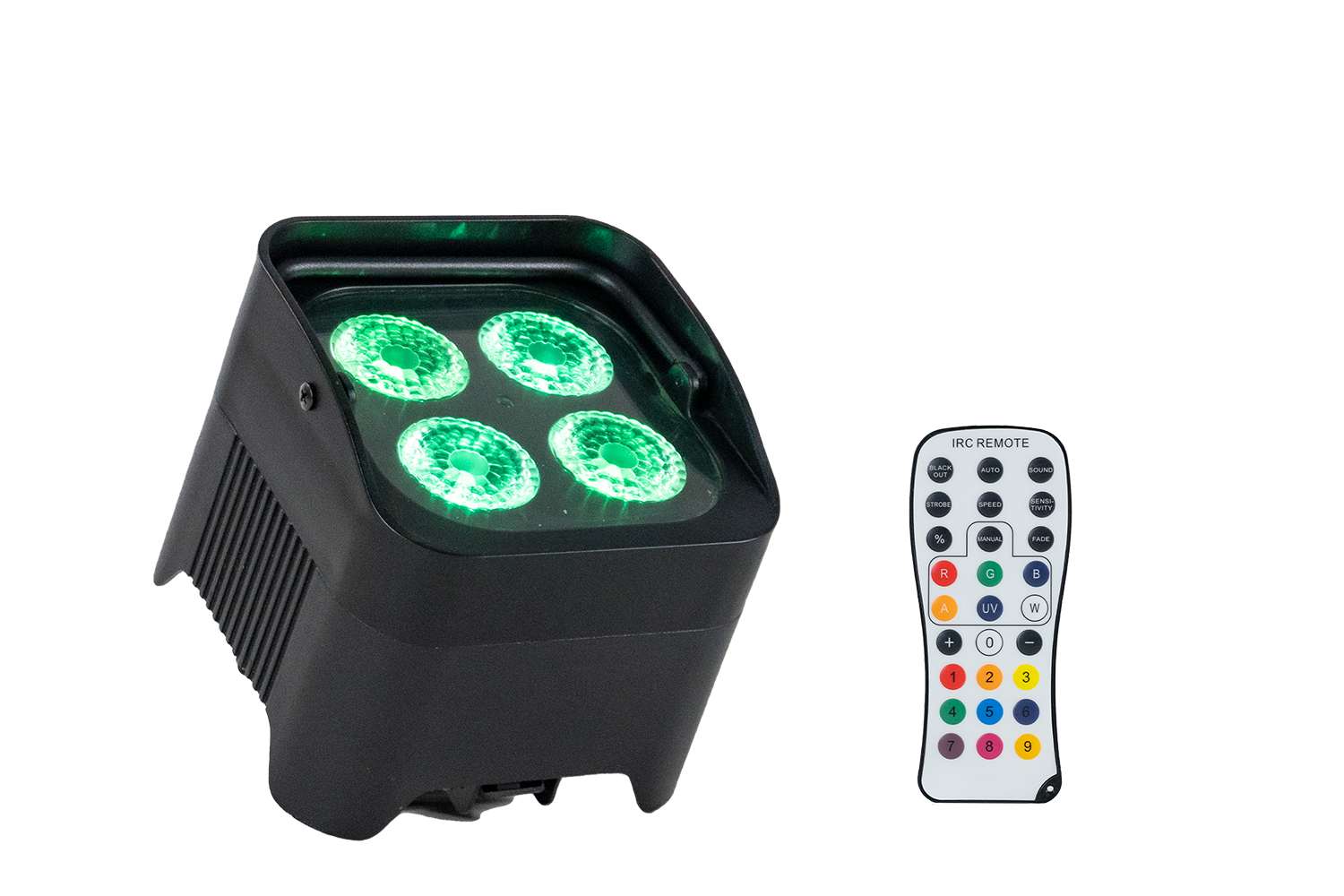 Event Lighting PAR4X12B wireless battery parcan with remote