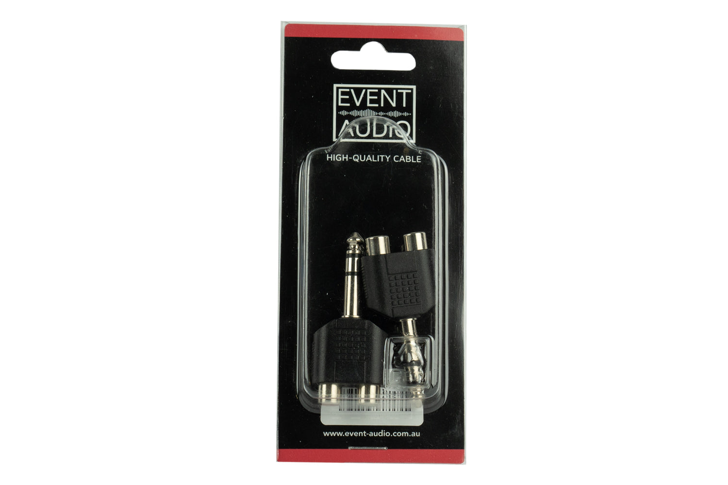 Event Audio J2RCAF - Pair of Jack TRS Male to 2x RCA Female Adaptors Packaged Product 
