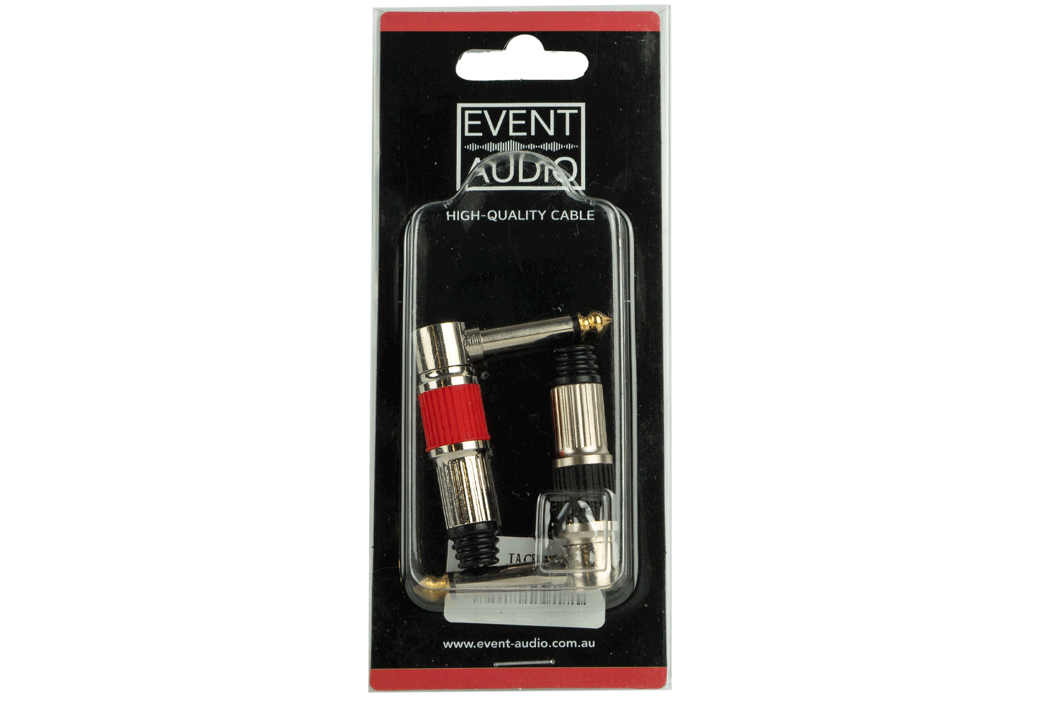 Event Audio JACKRA - Pair of Jack TS Male Right Angle Plugs Packaging 