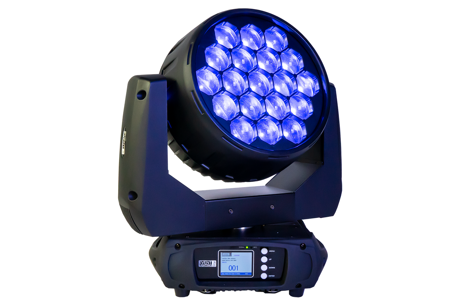Event Lighting Lite LM19X30P 19x 30W Moving Head with Pixel Control, hero blue