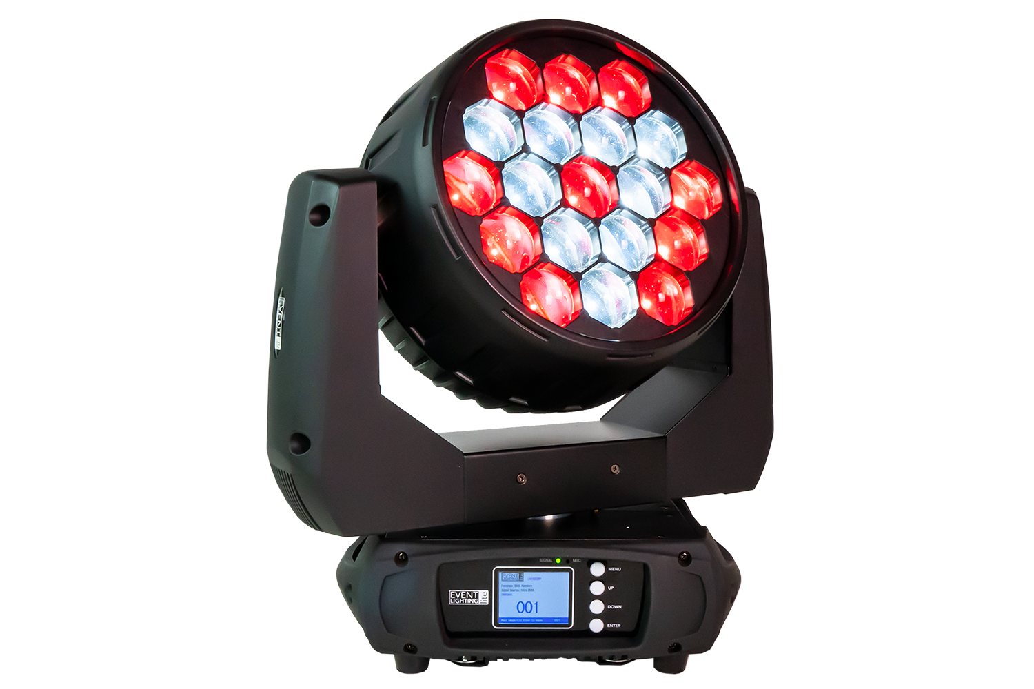Event Lighting Lite LM19X30P 19x 30W Moving Head with Pixel Control, hero red white