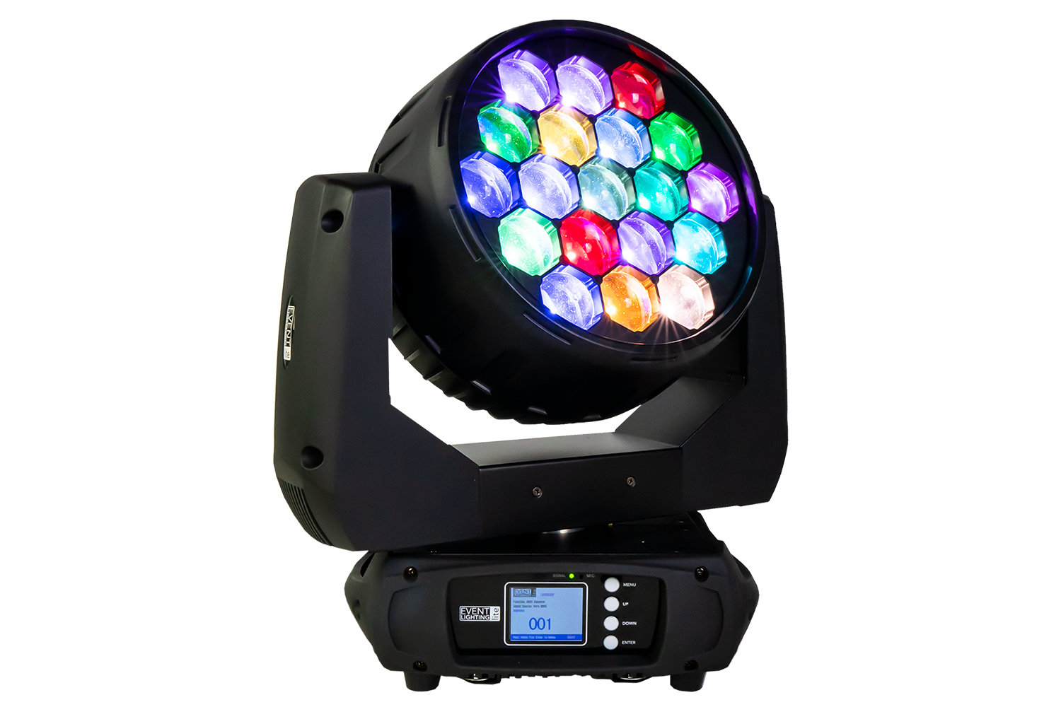 Event Lighting Lite LM19X30P 19x 30W Moving Head with Pixel Control, hero with pixel control