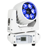 Event Lighting Lite LM6X15W 6x 15W LED RGBW Zoom Wash Moving Head (White Chassis) front view blue effect