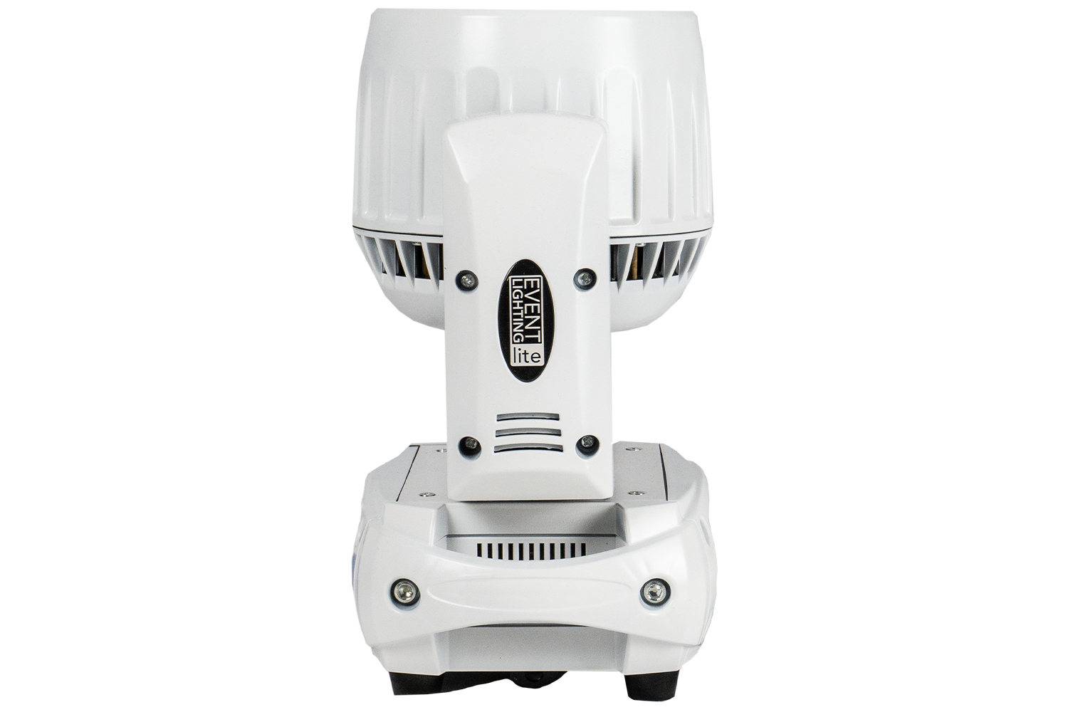 Event Lighting Lite LM6X15W 6x 15W LED RGBW Zoom Wash Moving Head (White Chassis) Side-Up view