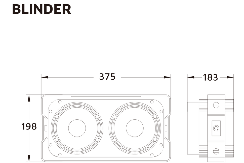 Event Lighting 2 x 100W RGBW COB LED Pixel Control Blinder