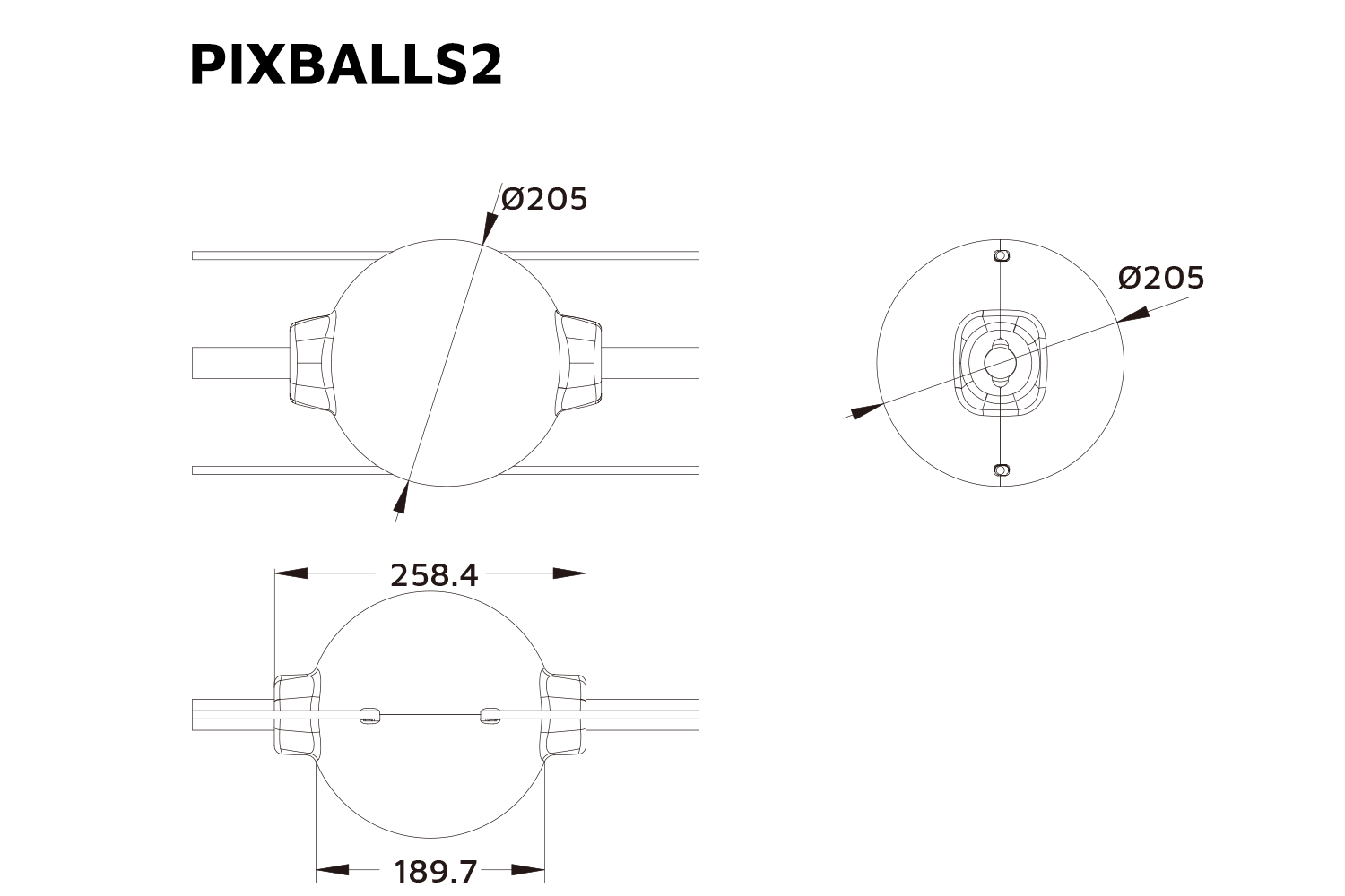 PIXBALLS2 - IP65 RGB Festoon Lighting System