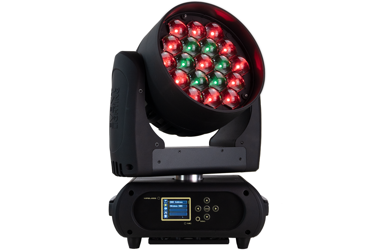 Event Lighting M19W20 wash zoom moving head, hero, red and green