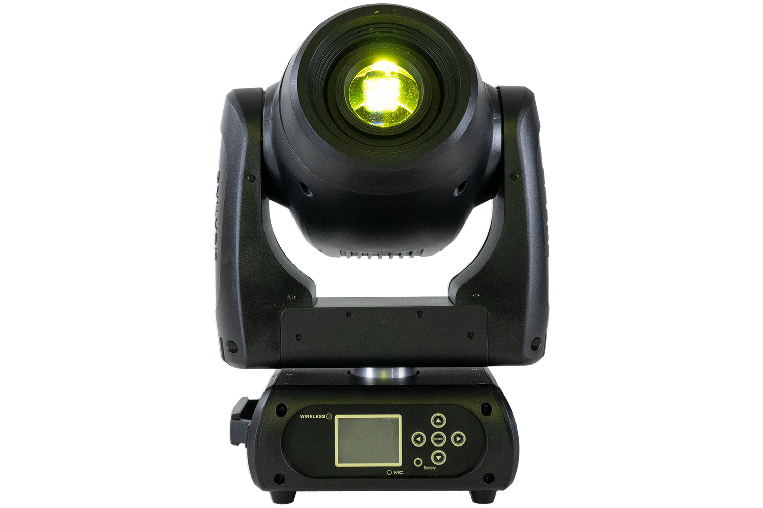 Event Lighting M1S80W spot moving head, front, yellow