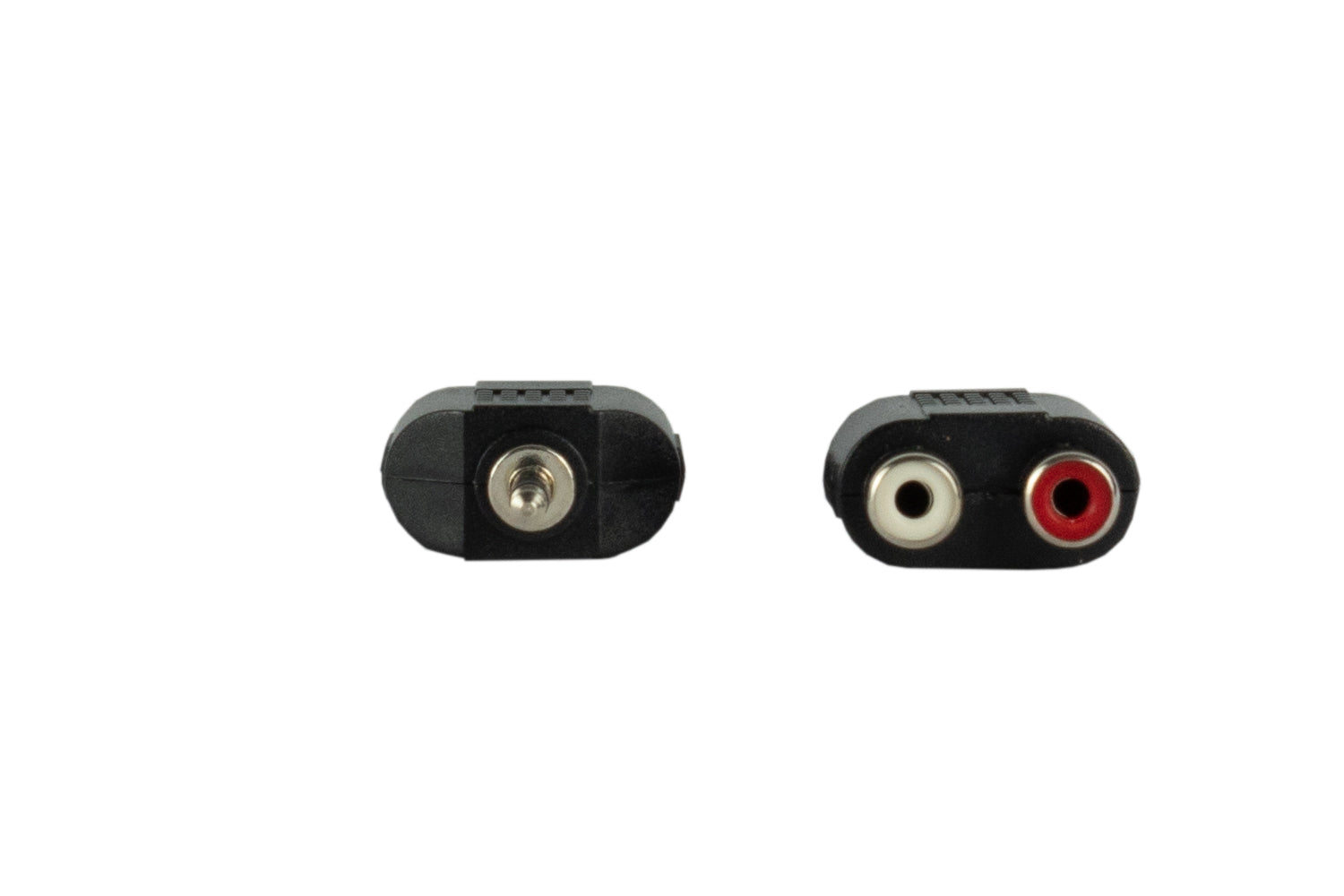 Event Audio MJ2RCAF - Pair of Mini Jack TRS male to 2x RCA female adaptors front view