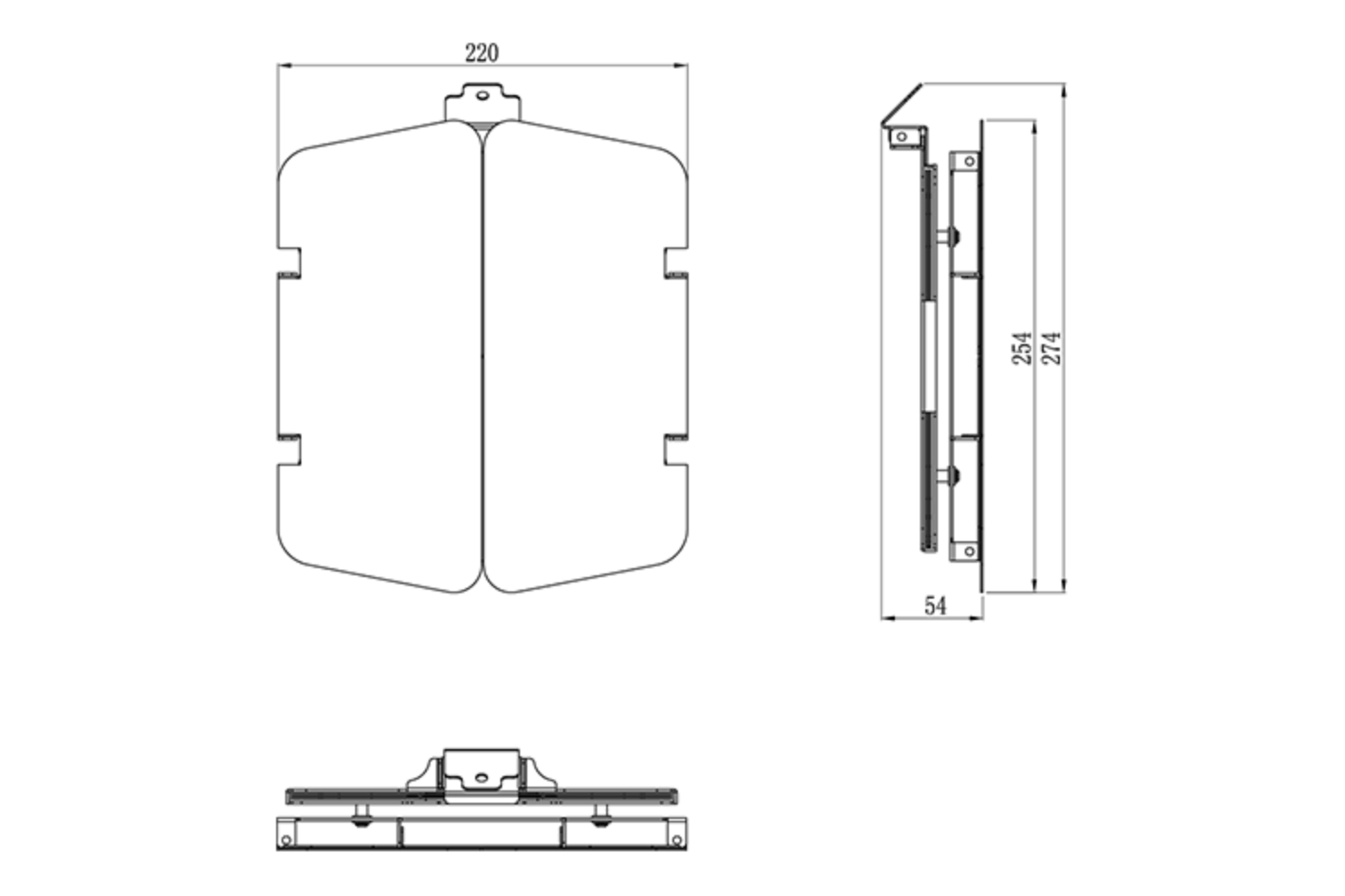 Event Lighting Rotatable Barn Door line drawing