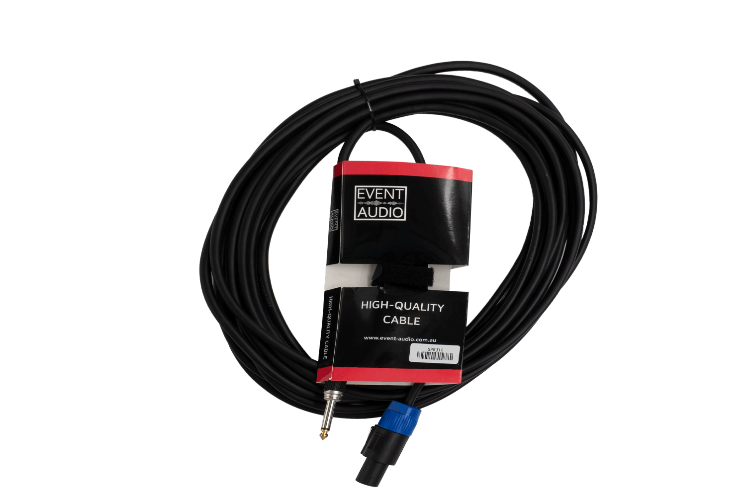 Event Audio SPKJ10 - 10m Speakon 4 Pin Male to Jack Male Speaker Lead - 1.5mm - Black Ring packaged product 