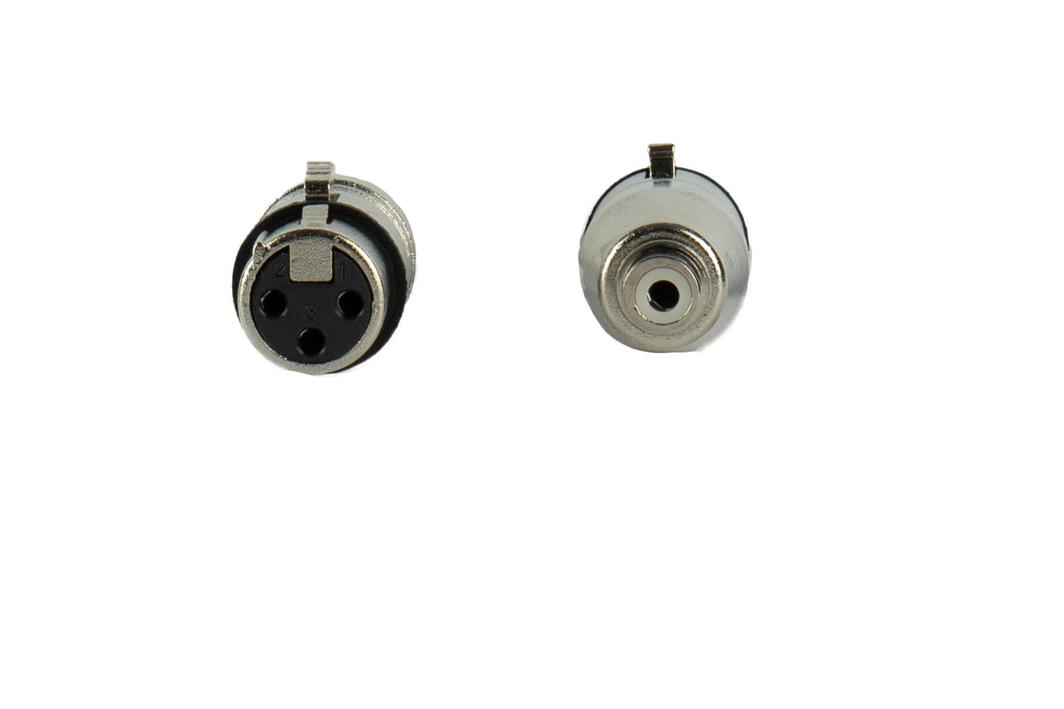 Event Audio XLRFRCAF - Pair of XLR 3 Pin Female to RCA Female Adaptors front view