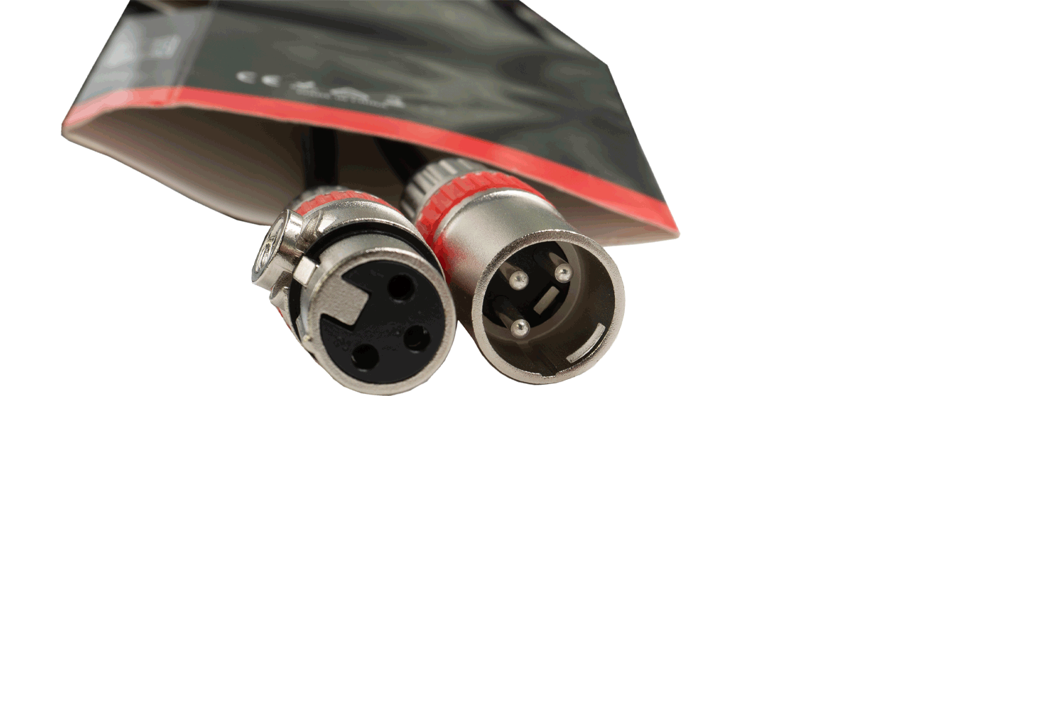 Event Audio XLRMXLRF20 - 20m XLR 3 Pin Male to Female Signal Lead - Red Ring Connectors